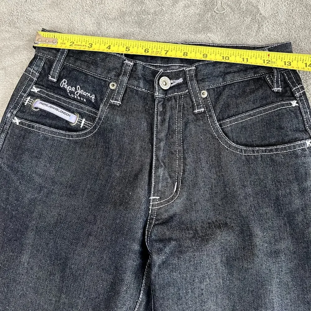 Vintage Y2K Pepe Jeans Womens 26 Dark Wash Contrast‎ Stitching Bootcut